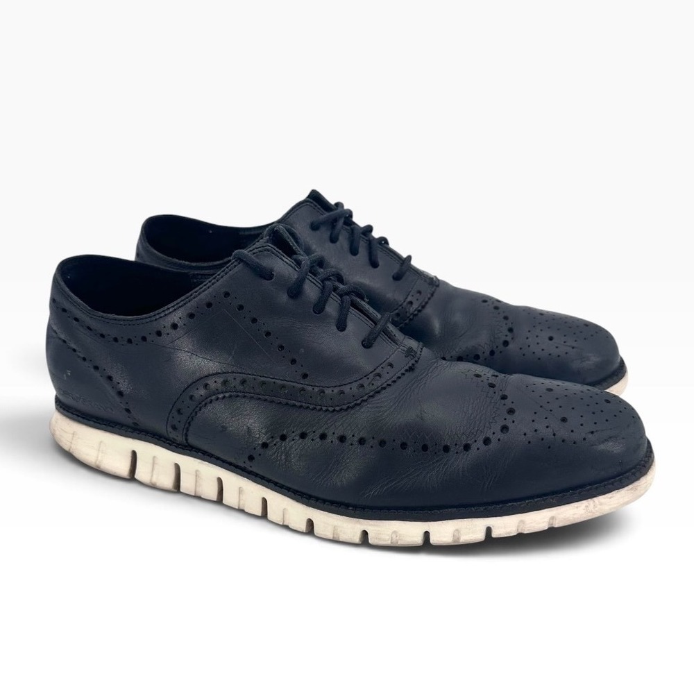 Cole Haan ZeroGrand Oxford Shoes Mens 15 Wide Black Leather Wingtip C20720